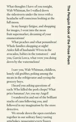 The Penguin Book of the Prose Poem: From Baudelaire to Anne Carson