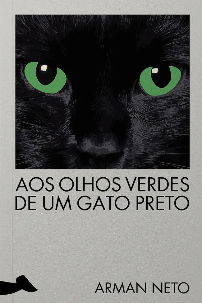 Aos olhos verdes de um gato preto